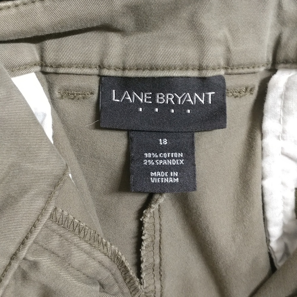 Olive capri pants.
